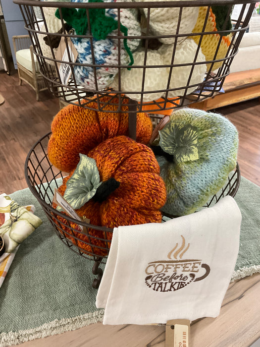 Knit pumpkin - medium
