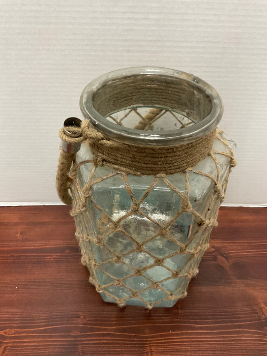 Rope glass jar
