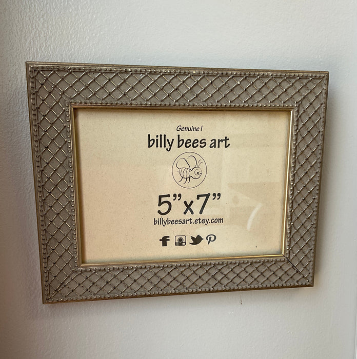 Photo frame - Gold criss cross
