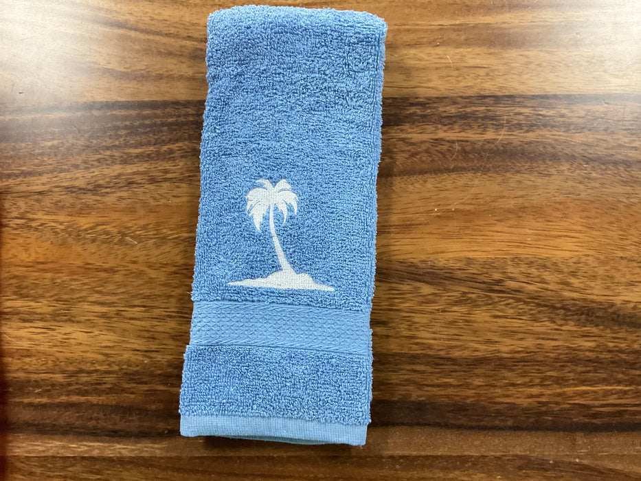 Embroidered Hand Towel Palm Tree