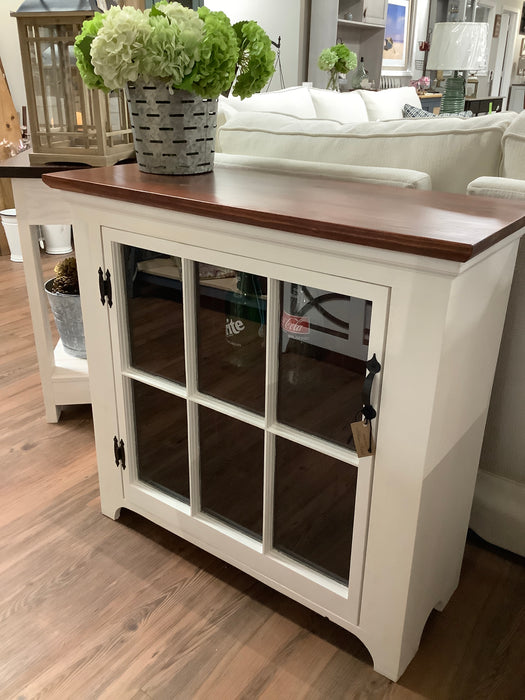 Single Door Window Cabinet - white