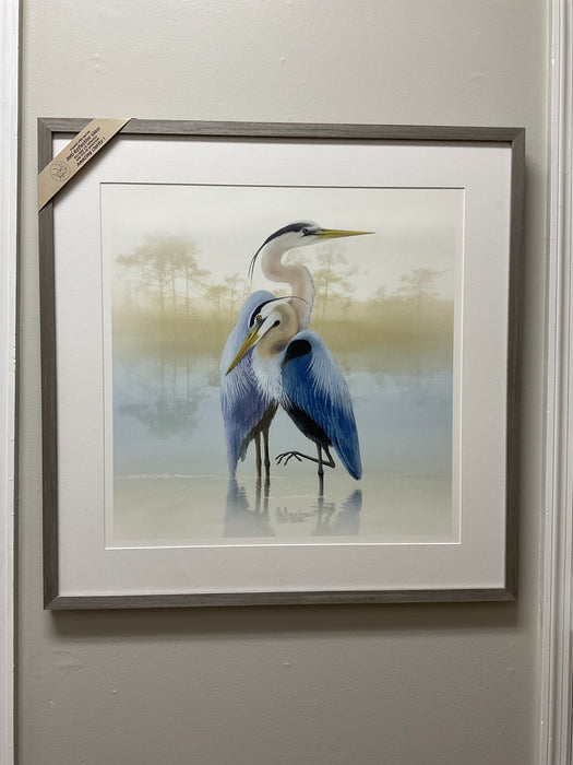 Blue herons - gray frame