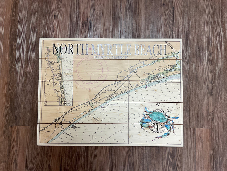 Wood Pallet Map - North Myrtle Beach