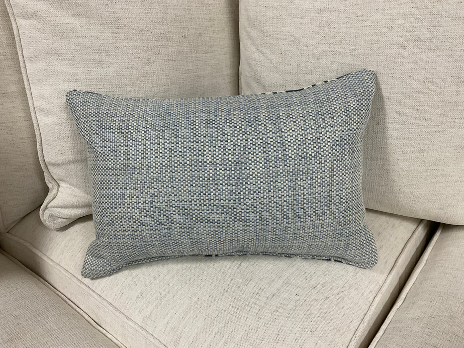 Lumbar Throw Pillow - Indigo pattern