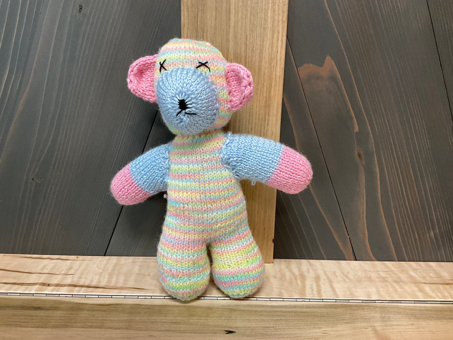 Knitted stuffed bear