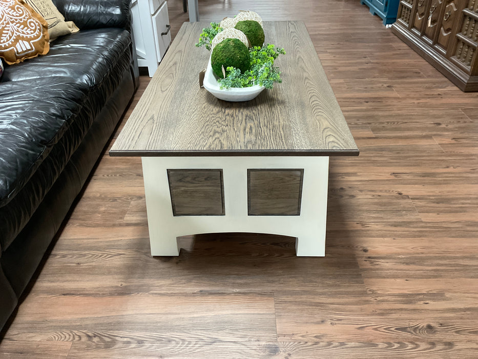 Oak Top Coffee Table with inlay