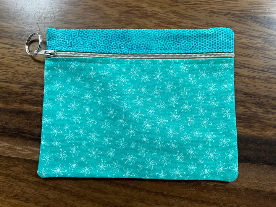 Key ring zippered purse