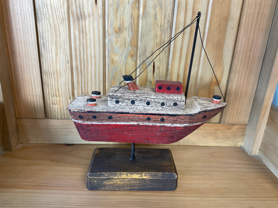 Vintage wood tug boat