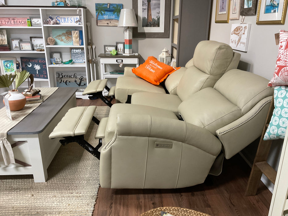 Hailey Leather Power Recliner Couch