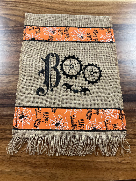 Burlap flag Boo