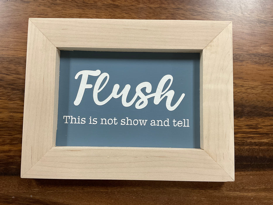 Funny wood sign - flush