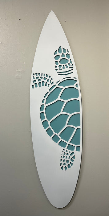 Wall art - surfboard turtle