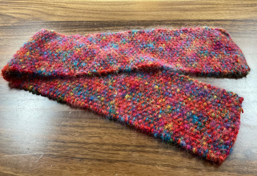 Hand knit scarf - mohair