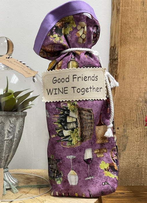 Fabric Wine Bag - Good Friends