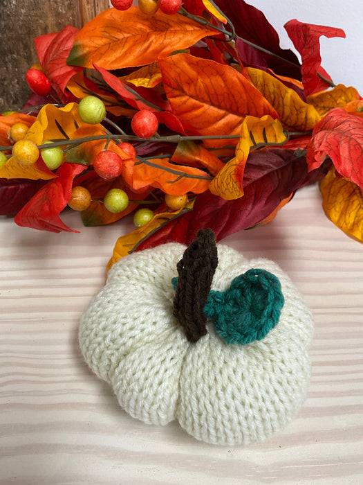 Hand knitted pumpkin