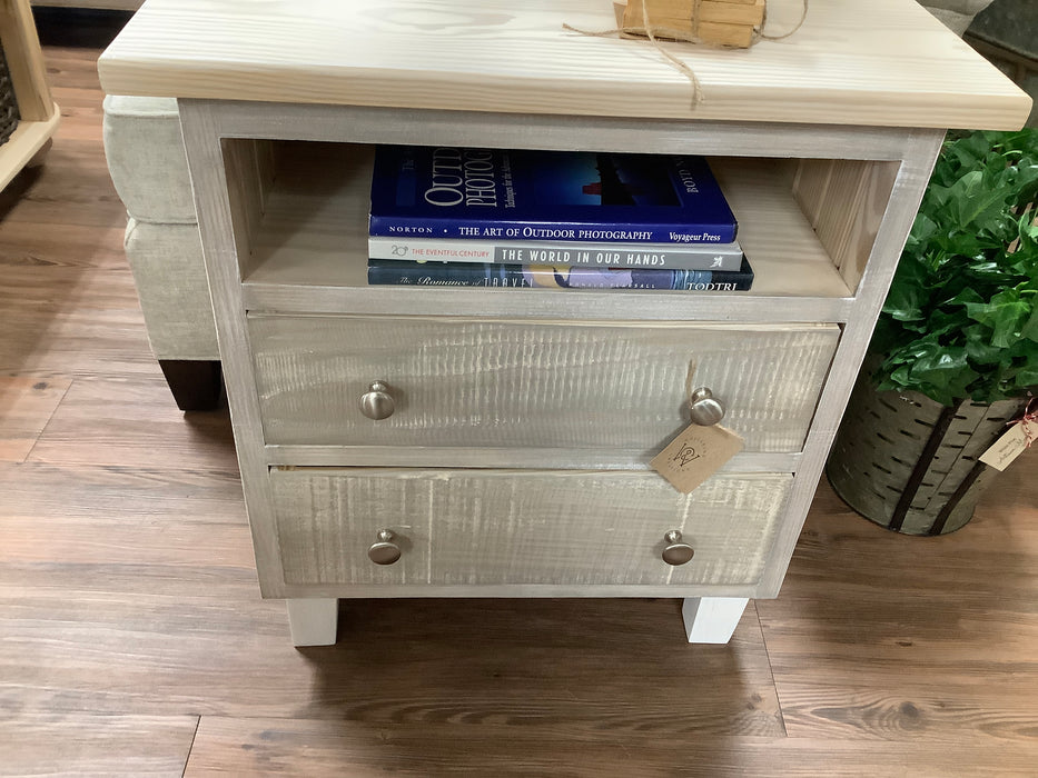 Pine distressed end table