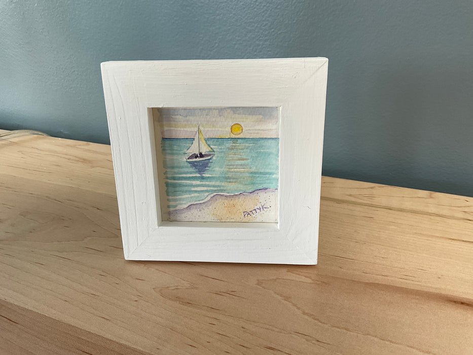 Framed watercolor picture