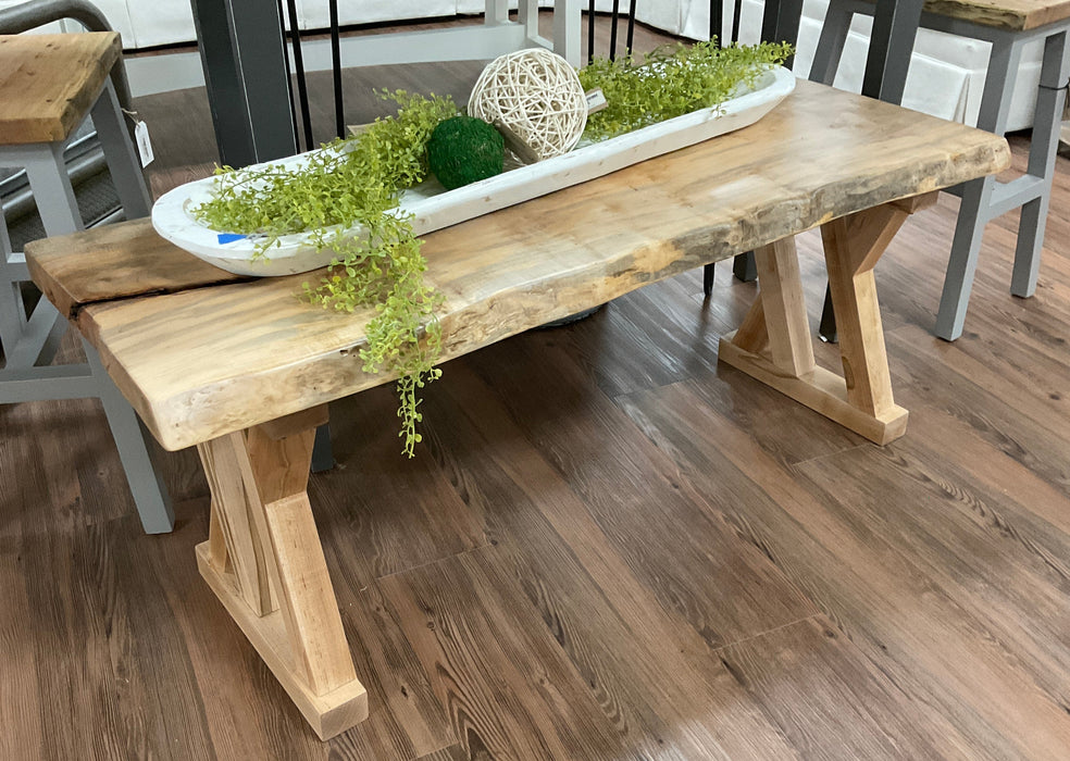 Live edge bench - maple