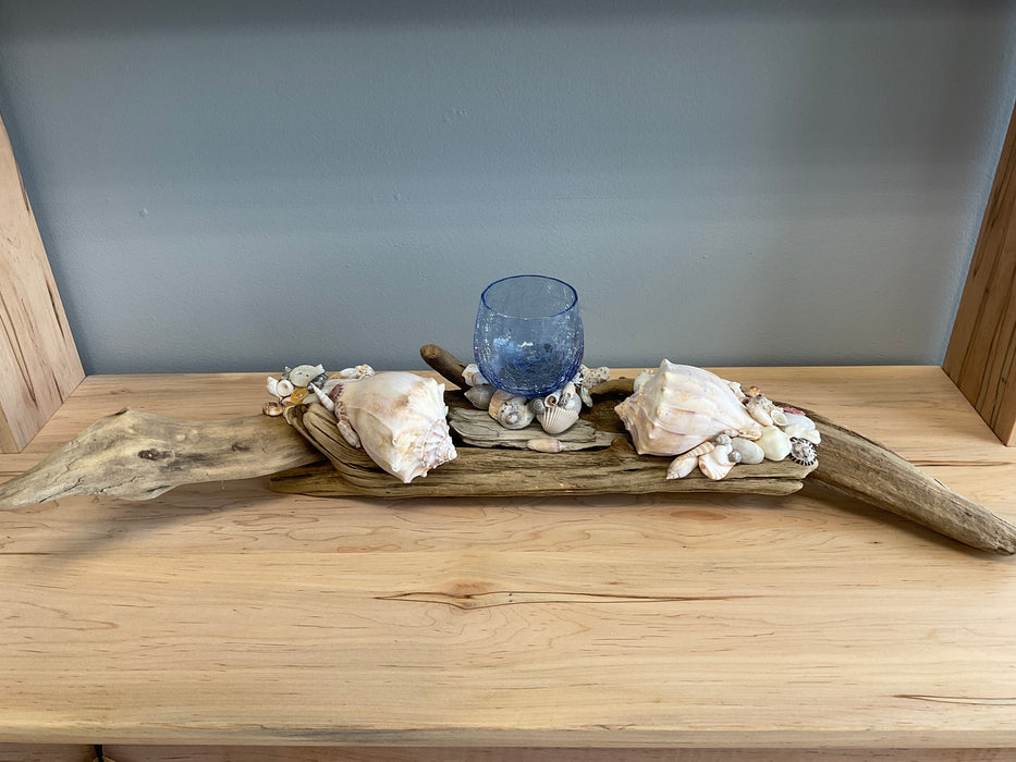 Driftwood candle holder