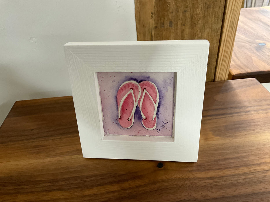 Framed watercolor picture