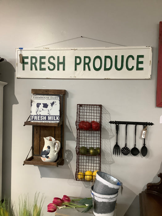 Fresh produce wall sign