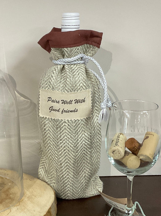 Fabric Wine Bag-Pairs Well