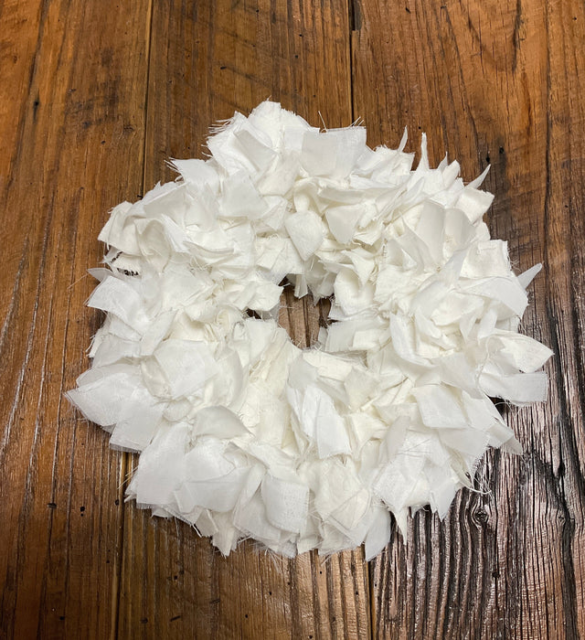 White lace rag wreath