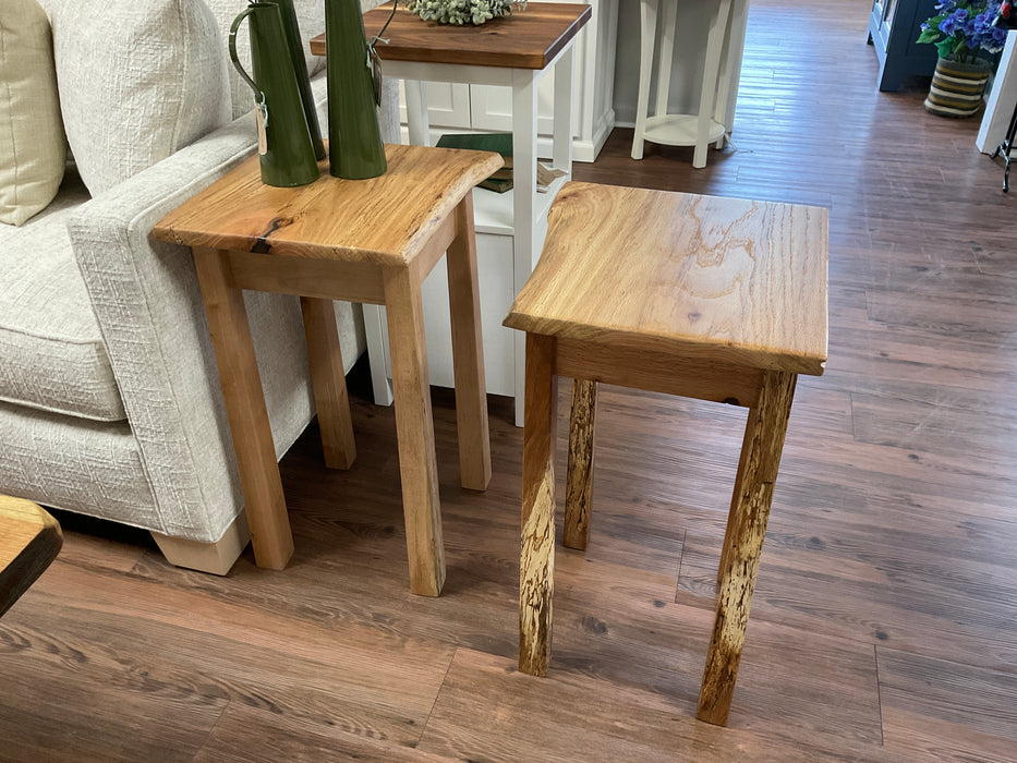 Live Edge End Table - White Oak
