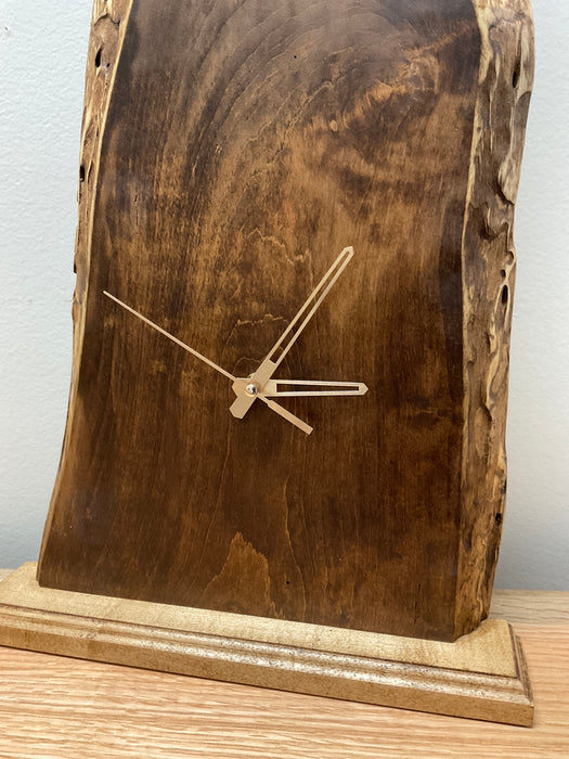 Maple wood slice clock