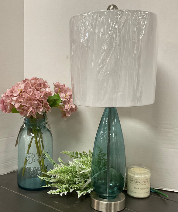 Sapphire Blue Glass Lamp