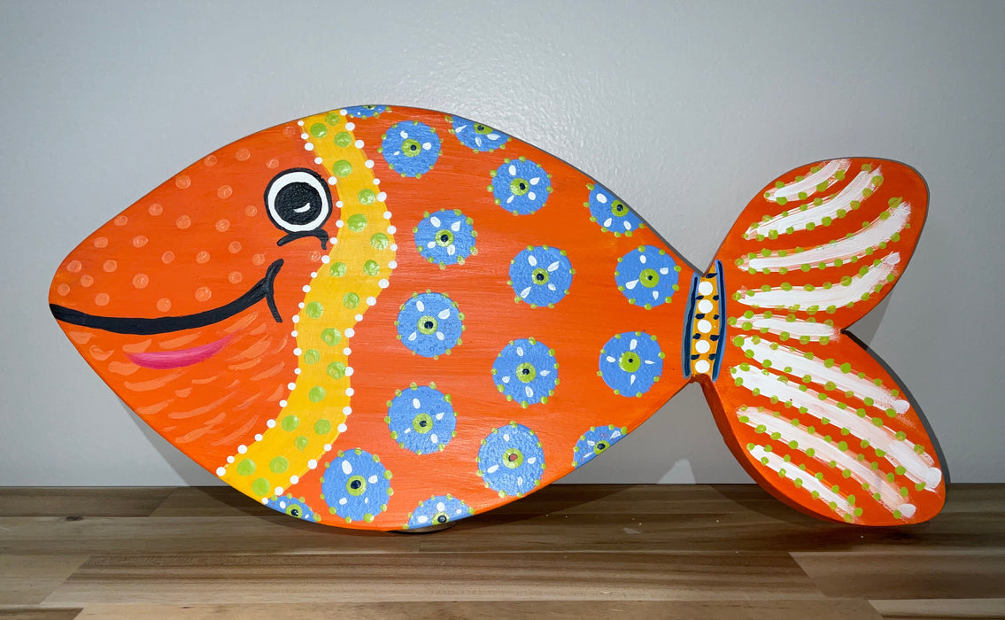 Wood fish - wall art