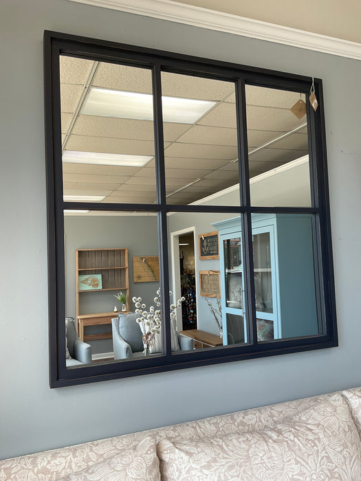 6 pane framed mirror