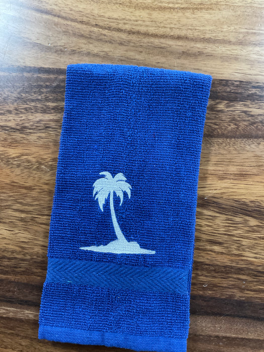 Embroidered Hand Towel Palm Tree