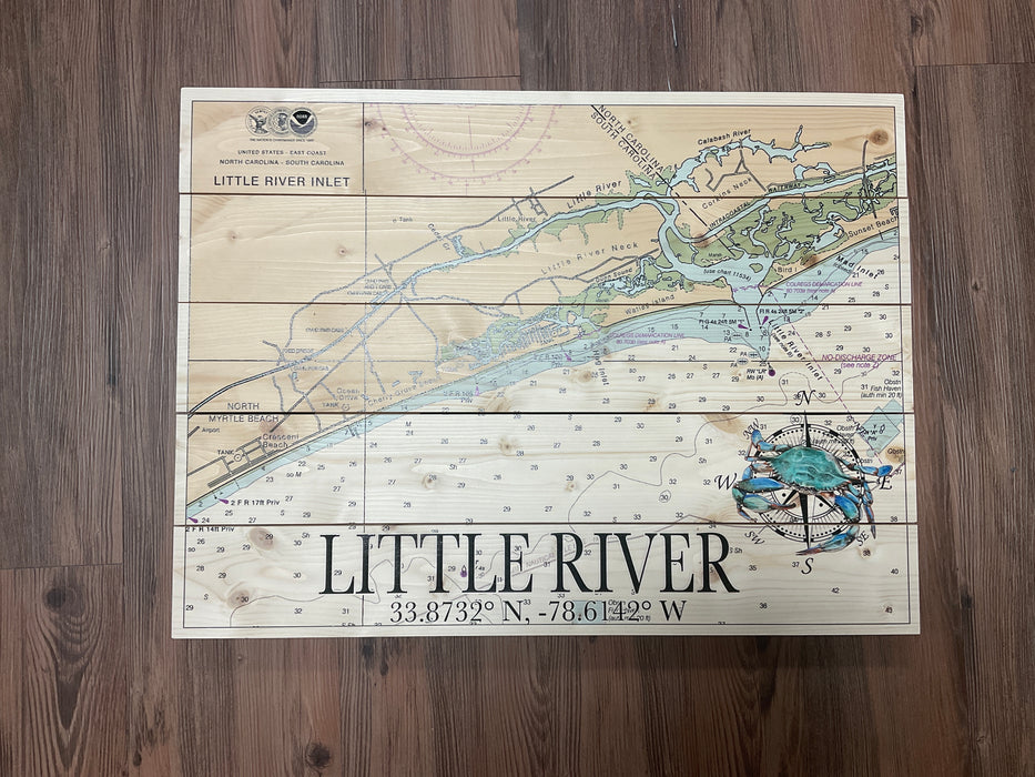 Wood Pallet Map - Little River