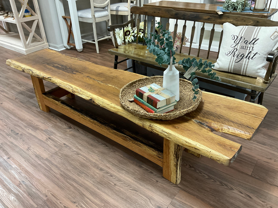 Live edge coffee table - white oak