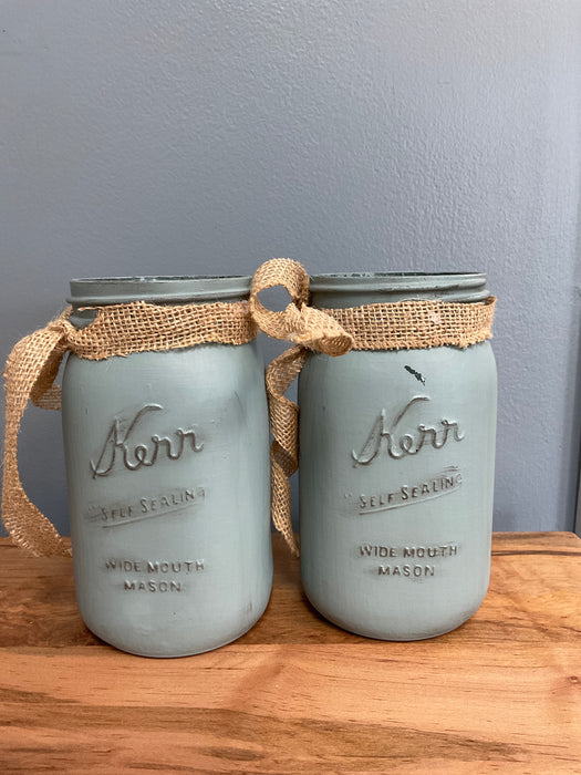 Painted Quart Mason Jar