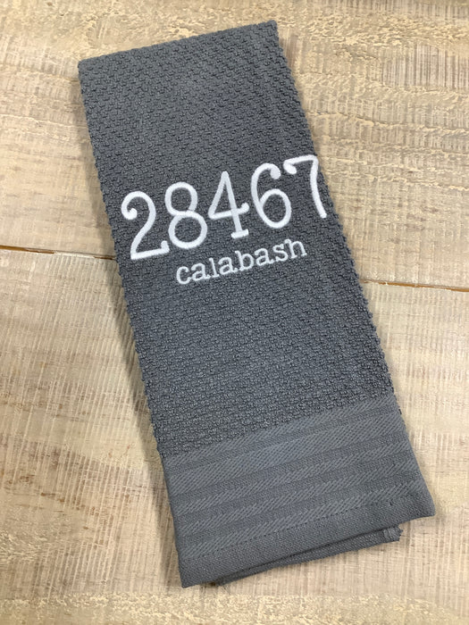 Dish towel - town/zip