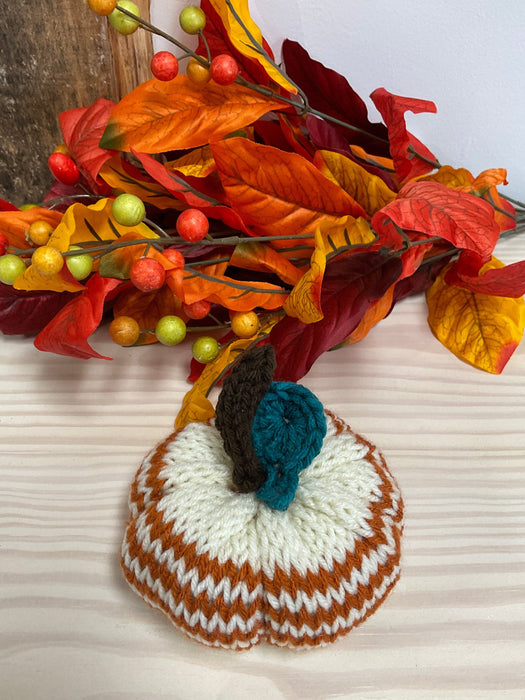 Hand knitted pumpkin