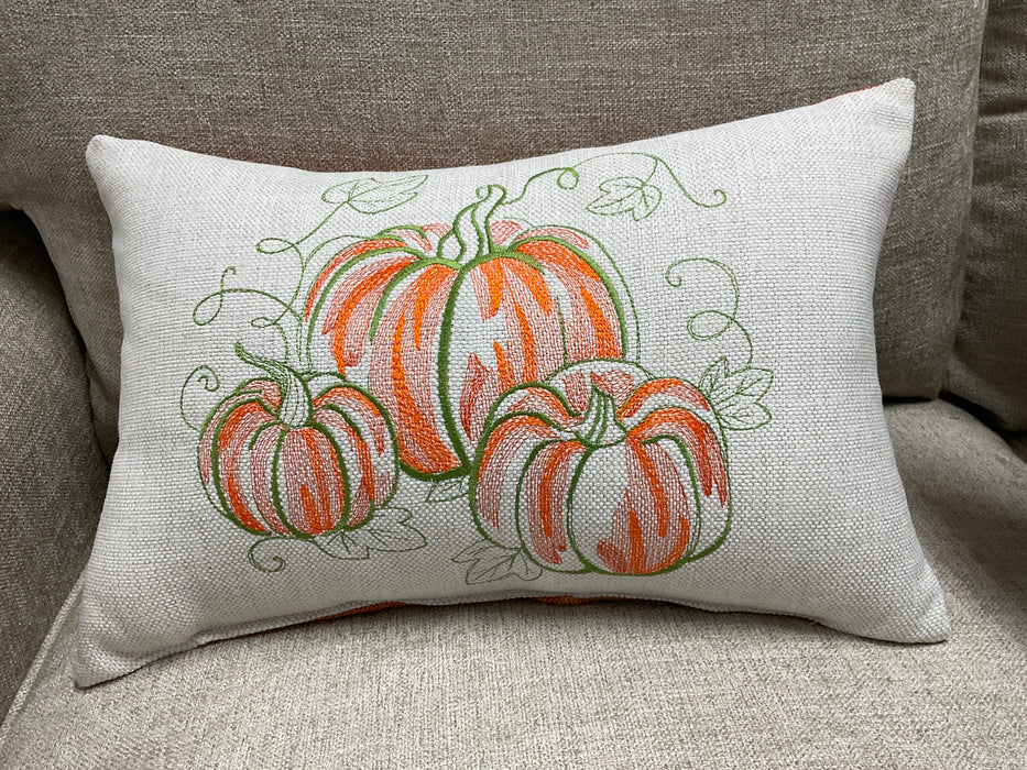 Lumbar pillow - trio pumpkins