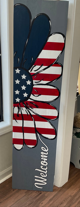 Door Leaner - Flower Patriotic