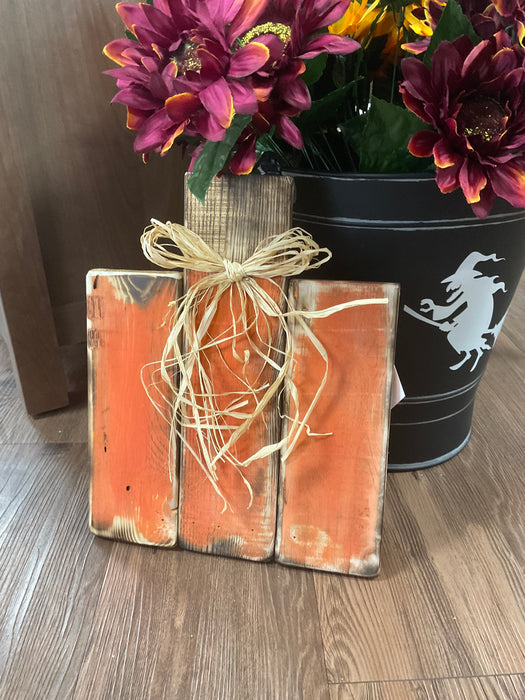 Standing Wooden Pumpkin