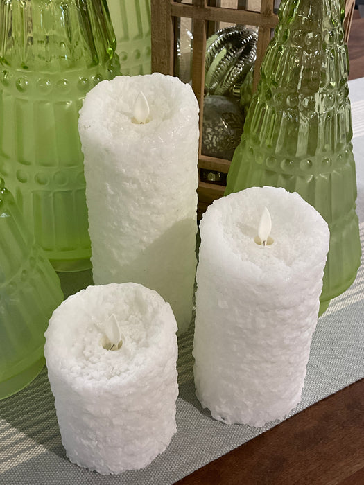 Bumpy LED candle