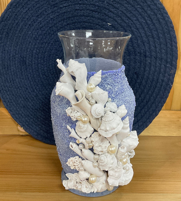 Vase - seashells and sand