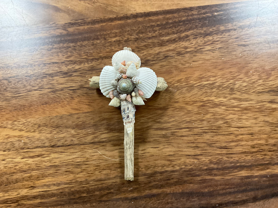 Driftwood shell cross