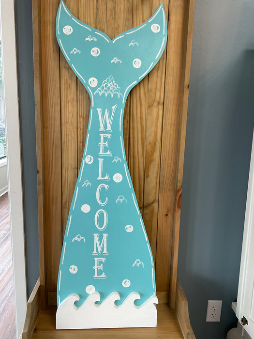 Mermaid Tail Welcome Sign