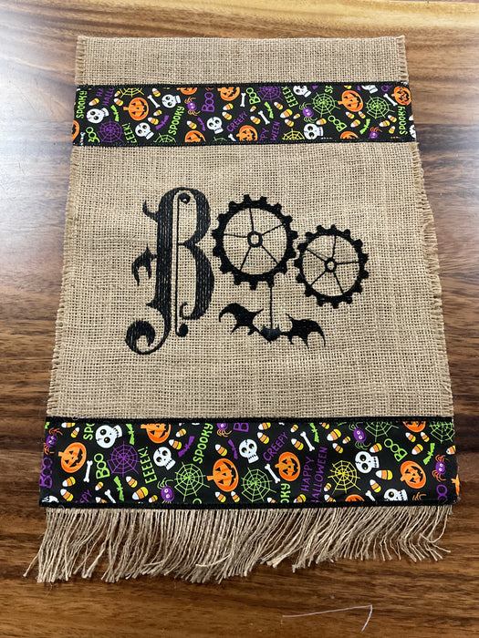 Burlap flag Boo
