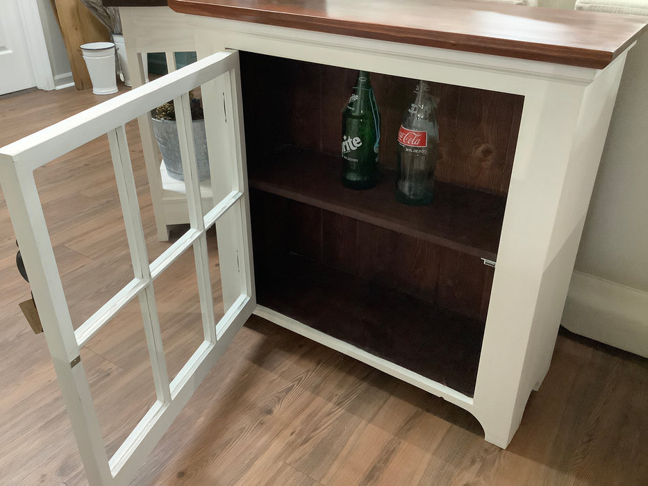 Single Door Window Cabinet - white