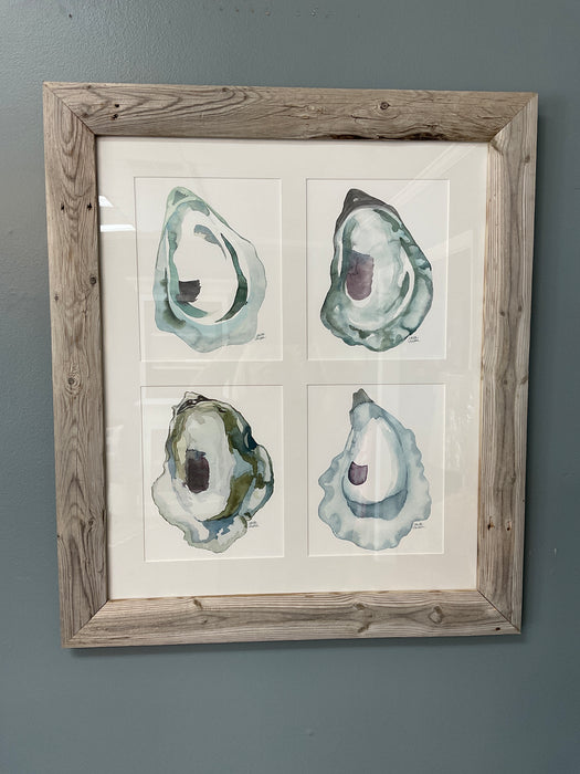 Four Oysters matted print