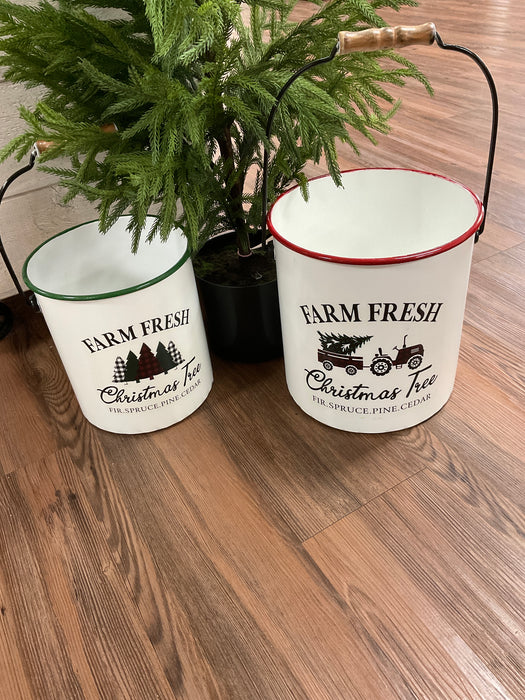 Farm Fresh Christmas Tree Bucket