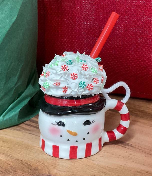 Christmas Ornament - snowman cup